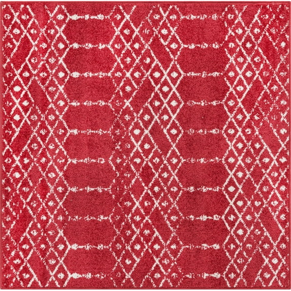 Rugs.com Paxon Trellis Collection Rug – 8' x 10' Oval Raspberry Pink Medium Rug Perfect For Living Rooms, Large Dining Rooms, Open Floorplans