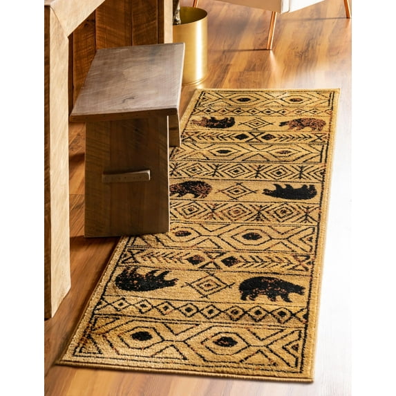 Rugs.com Pioneer Collection Rug – 10 Ft Runner Cedar Medium-Pile Rug Perfect For Hallways, Entryways