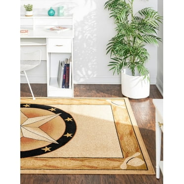 Rugs.com Pioneer Collection Rug – 2' x 3' Ivory Medium-Pile Rug Perfect For Living Rooms, Large Dining Rooms, Open Floorplans