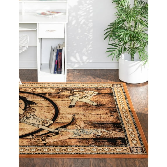 Rugs.com Pioneer Collection Rug – 2' x 3' Walnut Medium-Pile Rug Perfect For Living Rooms, Large Dining Rooms, Open Floorplans