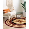 thumbnail image 1 of Rugs.com Pioneer Collection Rug – 4 Ft Round Red Medium-Pile Rug Perfect For Kitchens, Dining Rooms, 1 of 8