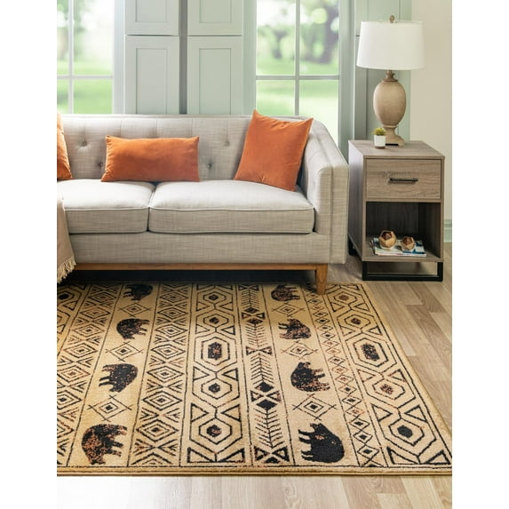 Rugs.com Pioneer Collection Rug – 4' x 6' Cedar Medium-Pile Rug Perfect For Living Rooms, Large Dining Rooms, Open Floorplans