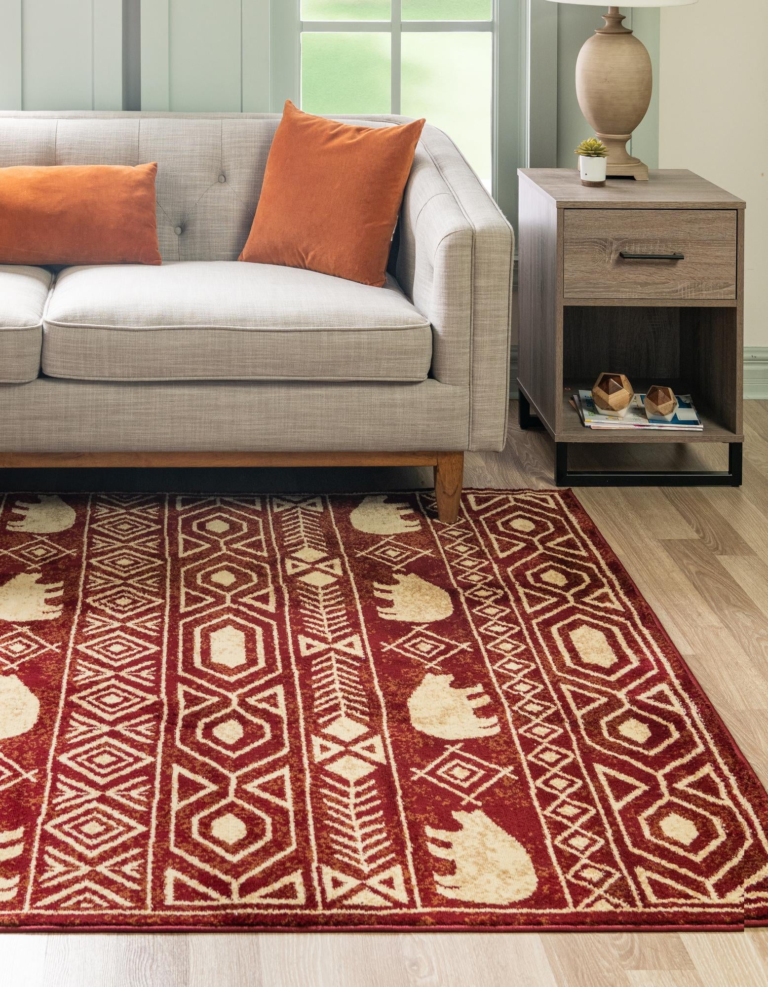 Red Plaid Rug 4x6 Rugs.com Pioneer Collection Rug – 4' x 6' Red Medium-Pile Rug Perfect ...