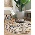 thumbnail image 1 of Rugs.com Pioneer Collection Rug – 5 Ft Round Blue Medium-Pile Rug Perfect For Kitchens, Dining Rooms, 1 of 9