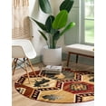 thumbnail image 1 of Rugs.com Pioneer Collection Rug – 5 Ft Round Multi Medium-Pile Rug Perfect For Kitchens, Dining Rooms, 1 of 9