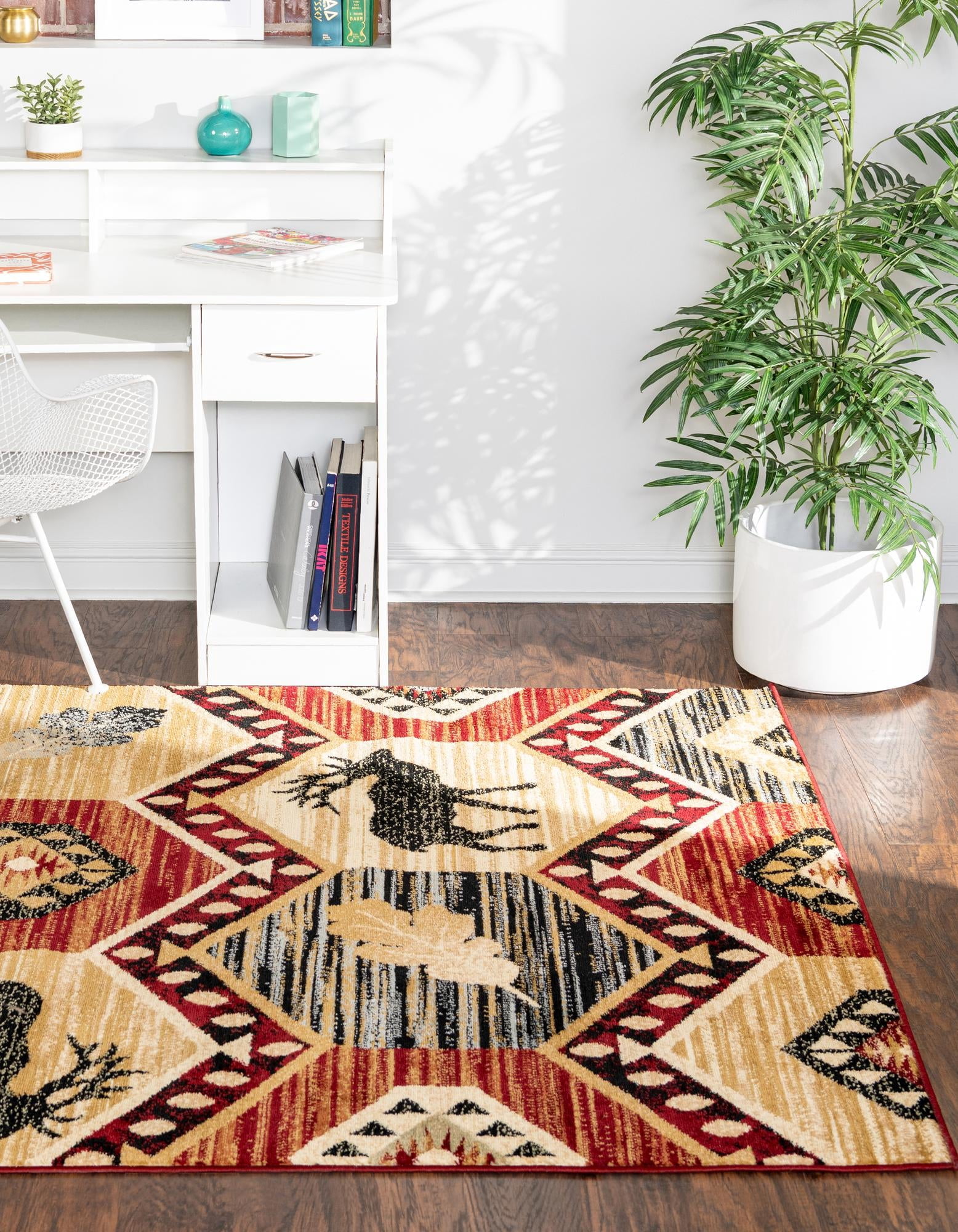Rugs.com Pioneer Collection Rug – 7' x 10' Multi Medium-Pile Rug ...