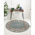 thumbnail image 1 of Rugs.com Rabia Collection Rug – 10' Round Blue Low Rug Perfect For Kitchens, Dining Rooms, 1 of 8