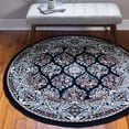 thumbnail image 1 of Rugs.com Rabia Collection Rug – 10' Round Navy Blue Low Rug Perfect For Kitchens, Dining Rooms, 1 of 9