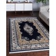 thumbnail image 1 of Rugs.com Rabia Collection Rug – 10' x 13' Navy Blue Low Rug Perfect For Living Rooms, Large Dining Rooms, Open Floorplans, 1 of 9