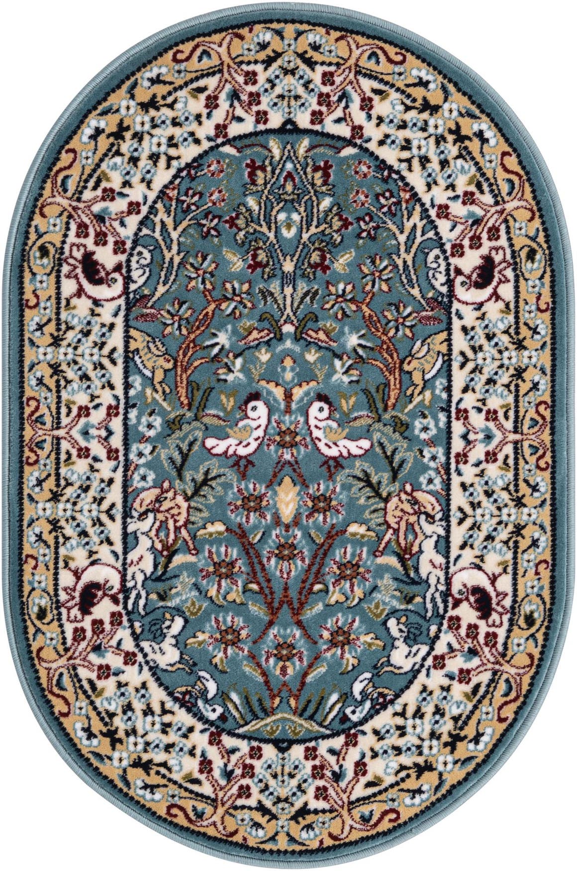 Blue Rug Plan Rugs.com Rabia Collection Rug – 2' 2 x 3' Oval Blue Low Rug Perfect For ...