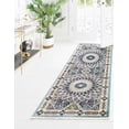 thumbnail image 1 of Rugs.com Rabia Collection Rug – 2' 7 x 11' Runner Blue Low Rug Perfect For Hallways, Entryways, 1 of 9