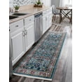 thumbnail image 1 of Rugs.com Rabia Collection Rug – 2' 7 x 7' Runner Blue Low Rug Perfect For Hallways, Entryways, 1 of 9