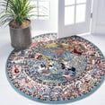 thumbnail image 1 of Rugs.com Rabia Collection Rug – 3' 3 Round Blue Low Rug Perfect For Kitchens, Dining Rooms, 1 of 9