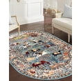 thumbnail image 1 of Rugs.com Rabia Collection Rug – 3' 3 x 5' 3 Oval Blue Low Rug Perfect For Living Rooms, Large Dining Rooms, Open Floorplans, 1 of 1
