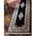 thumbnail image 1 of Rugs.com Rabia Collection Rug – 3' x 13' Runner Navy Blue Low Rug Perfect For Hallways, Entryways, 1 of 9