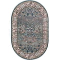 thumbnail image 1 of Rugs.com Rabia Collection Rug – 4' x 6' Oval Blue Low Rug Perfect For Living Rooms, Large Dining Rooms, Open Floorplans, 1 of 3