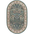 thumbnail image 1 of Rugs.com Rabia Collection Rug – 5' 3 x 8' Oval Blue Low Rug Perfect For Living Rooms, Large Dining Rooms, Open Floorplans, 1 of 9