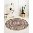 thumbnail image 1 of Rugs.com Rabia Collection Rug – 5' Round Beige Low Rug Perfect For Kitchens, Dining Rooms, 1 of 8