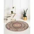 thumbnail image 1 of Rugs.com Rabia Collection Rug – 5' Round Ivory Low Rug Perfect For Kitchens, Dining Rooms, 1 of 8
