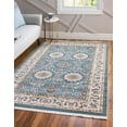 thumbnail image 1 of Rugs.com Rabia Collection Rug – 5' x 8' Blue Low Rug Perfect For Bedrooms, Dining Rooms, Living Rooms, 1 of 9