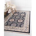 thumbnail image 1 of Rugs.com Rabia Collection Rug – 5' x 8' Navy Blue Low Rug Perfect For Bedrooms, Dining Rooms, Living Rooms, 1 of 9