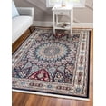 thumbnail image 1 of Rugs.com Rabia Collection Rug – 6' x 9' Navy Blue Low Rug Perfect For Bedrooms, Dining Rooms, Living Rooms, 1 of 7