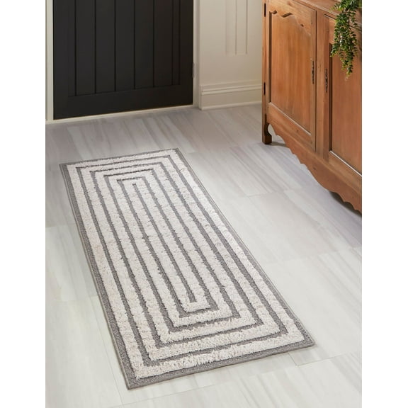 Rugs.com Sabrina Soto Casa Collection Rug – 12 Ft Runner Gray High Rug Perfect For Hallways, Entryways