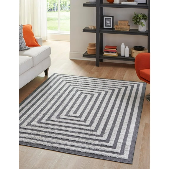 Rugs.com Sabrina Soto Casa Collection Rug – 5' x 8' Black High Rug Perfect For Bedrooms, Dining Rooms, Living Rooms