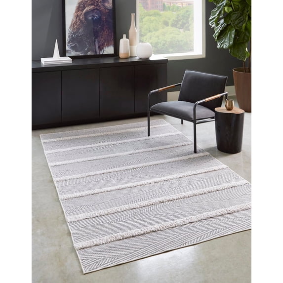 Rugs.com Sabrina Soto Casa Collection Rug – 5' x 8' Gray High Rug Perfect For Bedrooms, Dining Rooms, Living Rooms