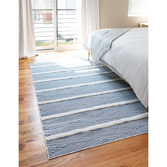 Rugs.com Sabrina Soto Casa Collection Rug – 5' x 8' Navy Blue High Rug Perfect For Bedrooms, Dining Rooms, Living Rooms