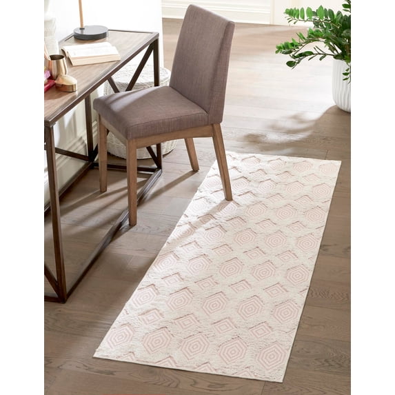 Rugs.com Sabrina Soto Casa Collection Rug – 6 Ft Runner Pink High Rug Perfect For Hallways, Entryways