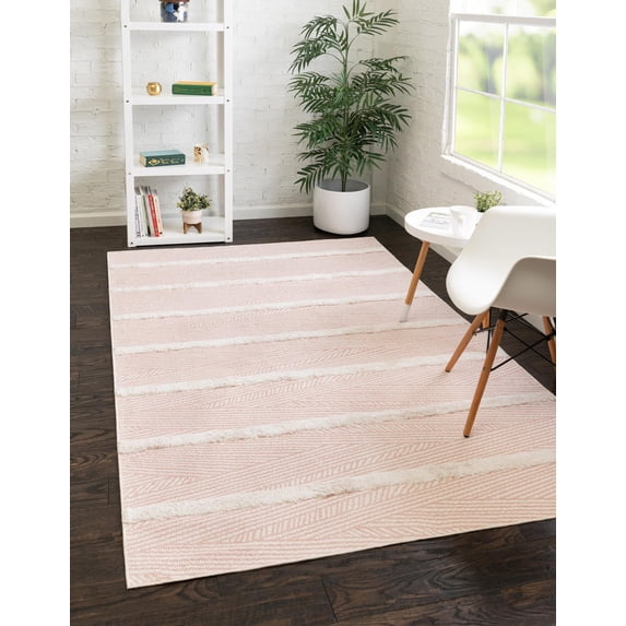 Rugs.com Sabrina Soto Casa Collection Rug – 6' x 9' Pink High Rug Perfect For Bedrooms, Dining Rooms, Living Rooms