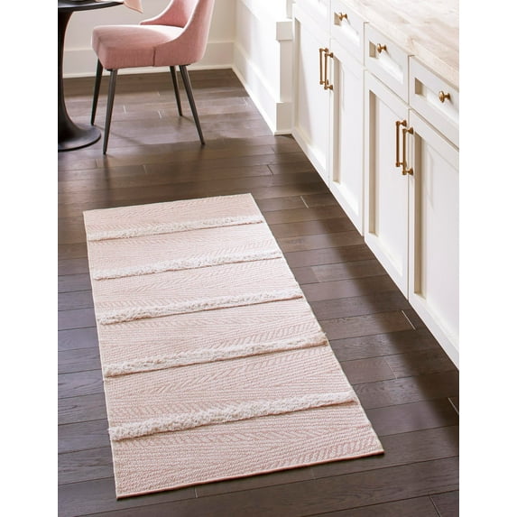 Rugs.com Sabrina Soto Casa Collection Rug – 8 Ft Runner Pink High Rug Perfect For Hallways, Entryways