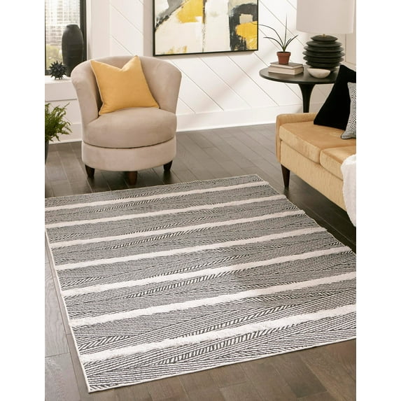 Rugs.com Sabrina Soto Casa Collection Rug – 9' x 12' Black High Rug Perfect For Living Rooms, Large Dining Rooms, Open Floorplans
