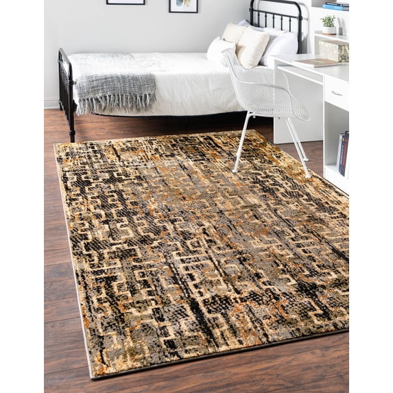 Rugs.com Saturn Collection Rug – 10' x 14' Blue Medium Rug Perfect For Living Rooms, Large Dining Rooms, Open Floorplans