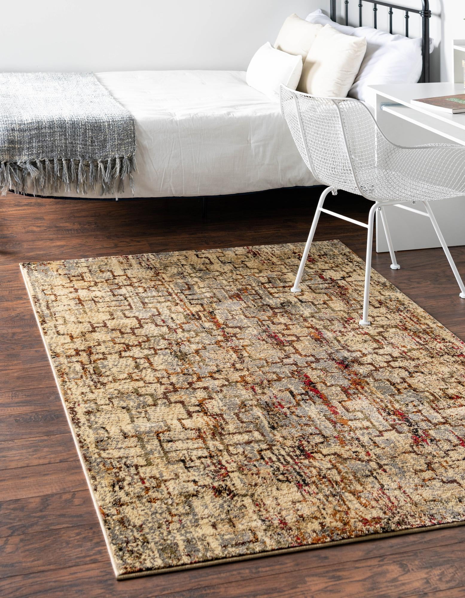 Rugs.com Saturn Collection Rug – 6' x 9' Beige Cream Medium Rug Perfect ...