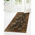 thumbnail image 1 of Rugs.com Saturn Collection Rug – 9 Ft Runner Black Medium Rug Perfect For Hallways, Entryways, 1 of 9
