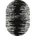 thumbnail image 1 of Rugs.com Serenity Shag Collection Rug – 5' x 8' Oval Black And White Shag Rug Perfect For Living Rooms, Large Dining Rooms, Open Floorplans, 1 of 1