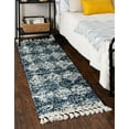 thumbnail image 1 of Rugs.com Serenity Shag Collection Rug – 6 Ft Runner Blue Shag Rug Perfect For Hallways, Entryways, 1 of 9