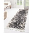 thumbnail image 1 of Rugs.com Serenity Shag Collection Rug – 6 Ft Runner Gray Shag Rug Perfect For Hallways, Entryways, 1 of 9