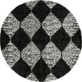 thumbnail image 1 of Rugs.com Serenity Shag Collection Rug – 7 Ft Round Black And White Shag Rug Perfect For Kitchens, Dining Rooms, 1 of 1