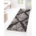 thumbnail image 1 of Rugs.com Serenity Shag Collection Rug – 8 Ft Runner Black And White Shag Rug Perfect For Hallways, Entryways, 1 of 1