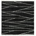 thumbnail image 1 of Rugs.com Serenity Shag Collection Rug – 8 Ft Square Black And White Shag Rug Perfect For Living Rooms, Kitchens, Entryways, 1 of 1