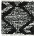 thumbnail image 1 of Rugs.com Serenity Shag Collection Rug – 8 Ft Square Black And White Shag Rug Perfect For Living Rooms, Kitchens, Entryways, 1 of 1