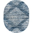 thumbnail image 1 of Rugs.com Serenity Shag Collection Rug – 8' x 10' Oval Blue Shag Rug Perfect For Living Rooms, Large Dining Rooms, Open Floorplans, 1 of 1
