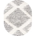 thumbnail image 1 of Rugs.com Serenity Shag Collection Rug – 8' x 10' Oval White Shag Rug Perfect For Living Rooms, Large Dining Rooms, Open Floorplans, 1 of 1