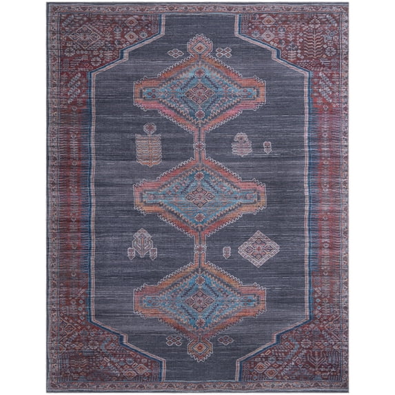 Rugs.com Sisu Collection Washable Rug – 10' x 13' Gray Flatweave Rug Perfect For Living Rooms, Large Dining Rooms, Open Floorplans