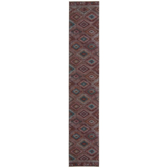 Rugs.com Sisu Collection Washable Rug – 14 Ft Runner Terracotta Flatweave Rug Perfect For Hallways, Entryways