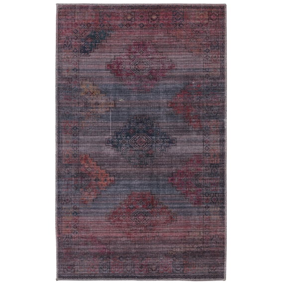 Rugs.com Sisu Collection Washable Rug – 2' x 3' Blue Flatweave Rug Perfect For Entryways, Kitchens, Breakfast Nooks, Accent Pieces