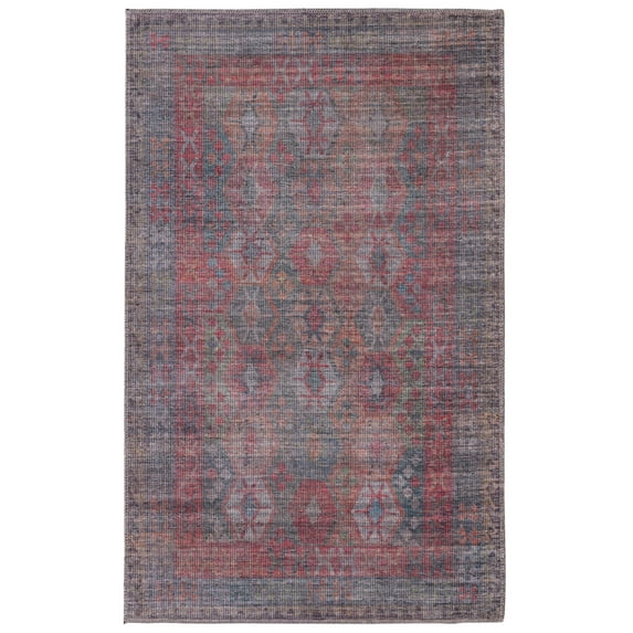 Rugs.com Sisu Collection Washable Rug – 2' x 3' Blue Flatweave Rug Perfect For Entryways, Kitchens, Breakfast Nooks, Accent Pieces